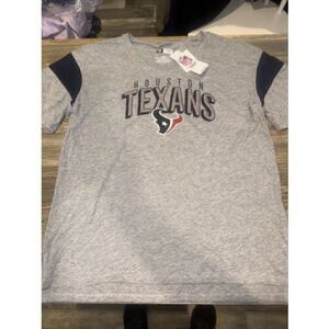NWT NFL Houston Texans Womens Size Large T-Shirt Gray Short Sleeve. L
